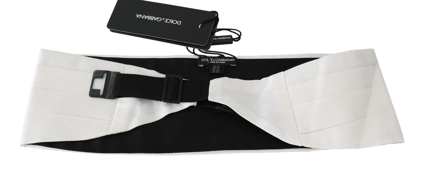 Ceinture élégante en soie blanche Dolce & Gabbana