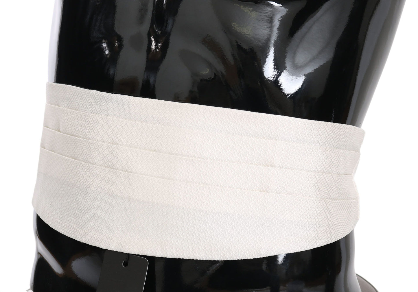Ceinture élégante en soie blanche à motifs Dolce & Gabbana