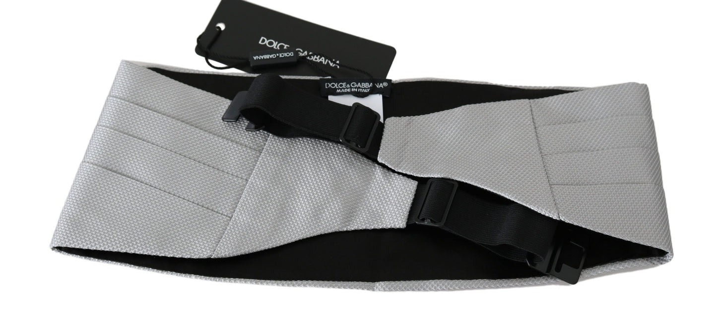 Ceinture élégante en soie grise Dolce & Gabbana