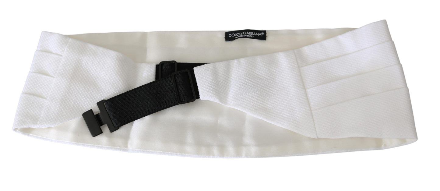 Ceinture élégante en soie blanche Dolce & Gabbana