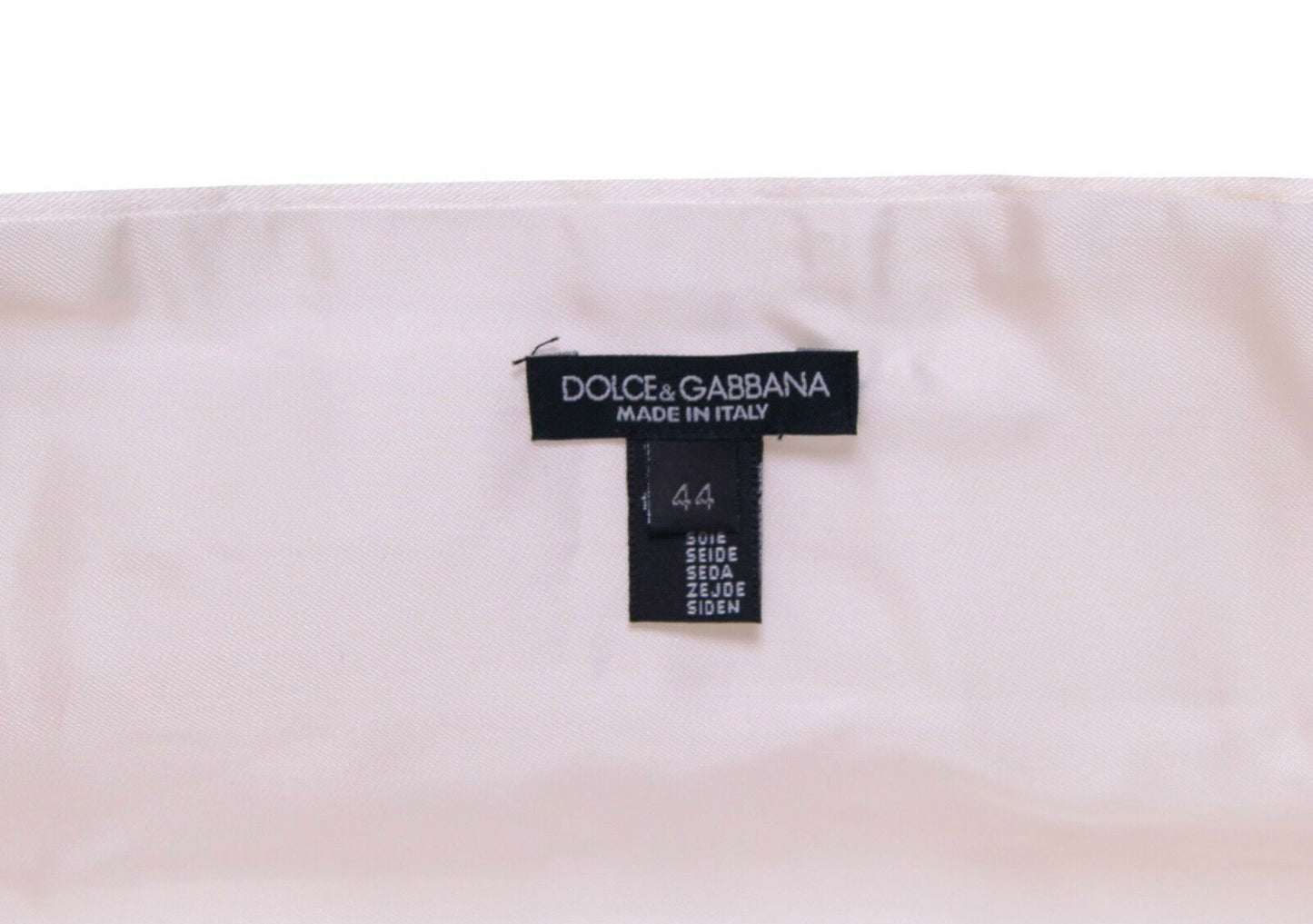 Ceinture élégante en soie blanche Dolce & Gabbana