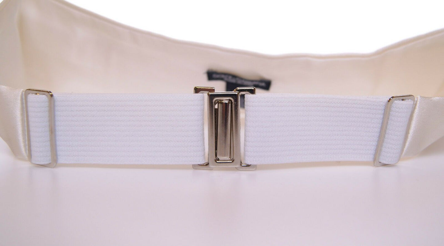 Ceinture élégante en soie blanche Dolce & Gabbana
