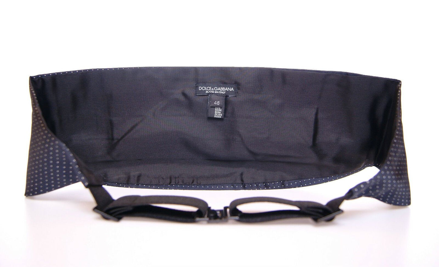 Dolce & Gabbana Ceinture de smoking élégante en soie à pois
