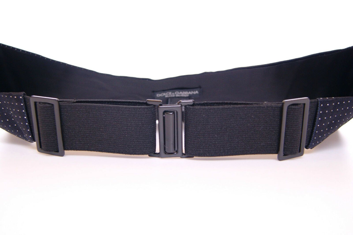 Dolce & Gabbana Ceinture de smoking élégante en soie à pois