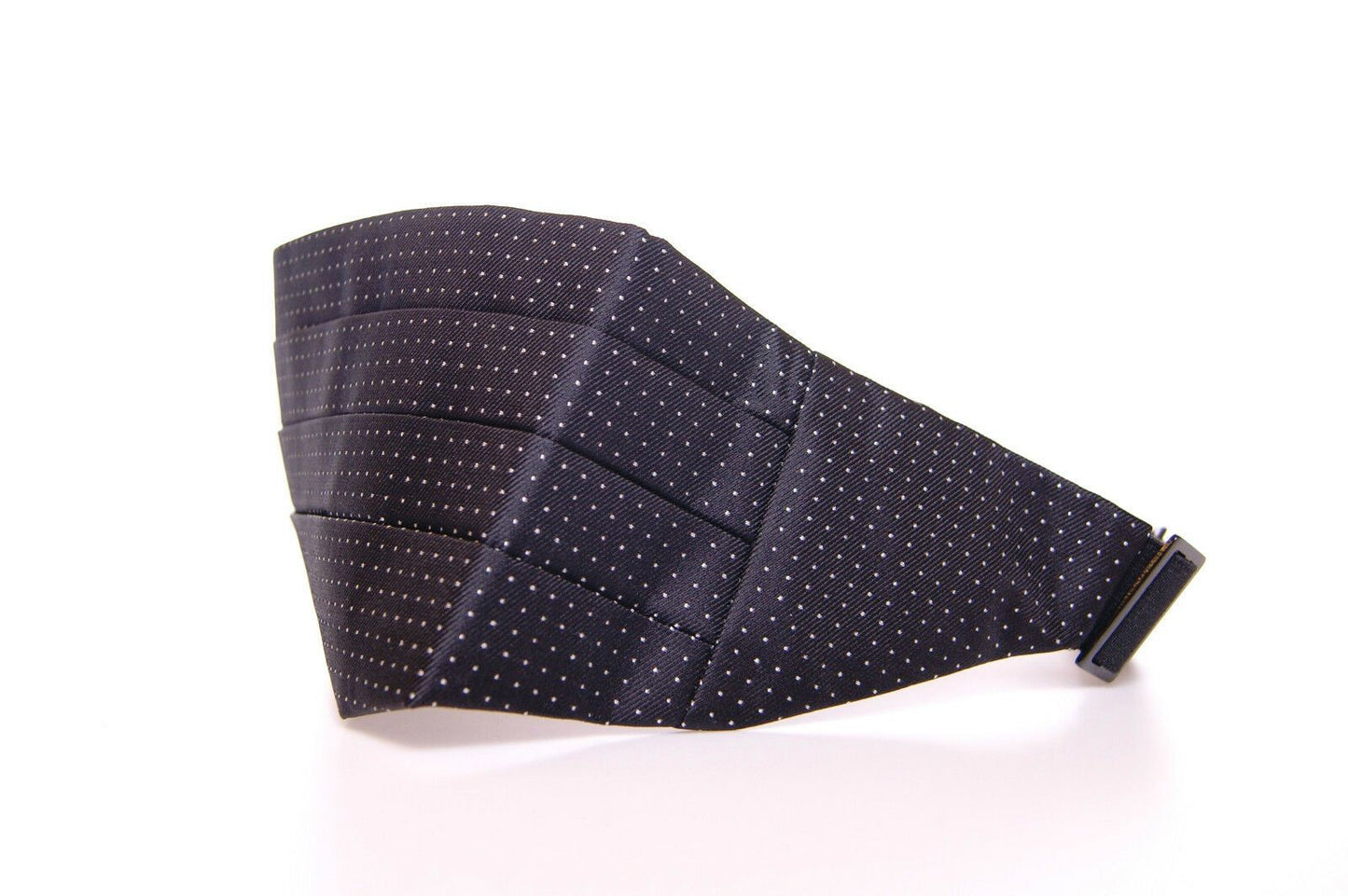 Dolce & Gabbana Élégante ceinture de smoking en soie noire à pois