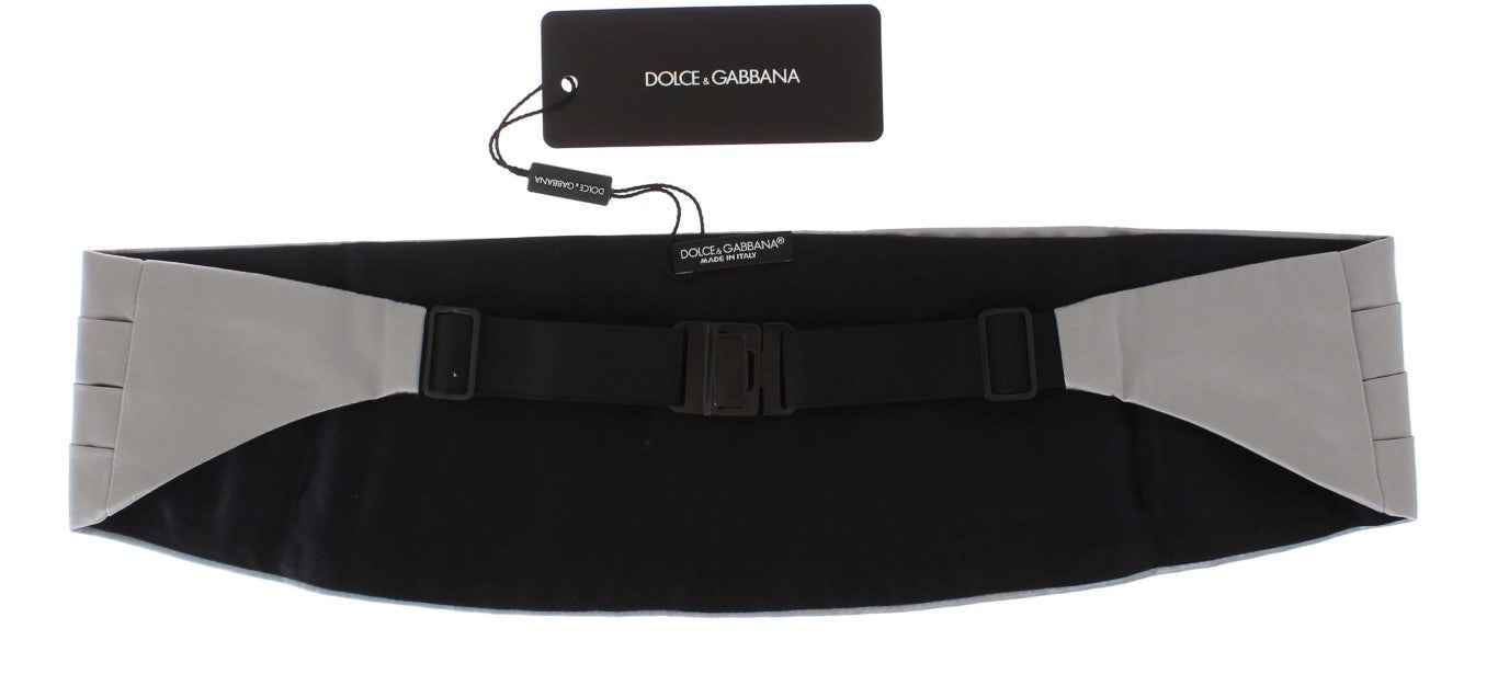 Ceinture élégante en soie argentée Dolce & Gabbana