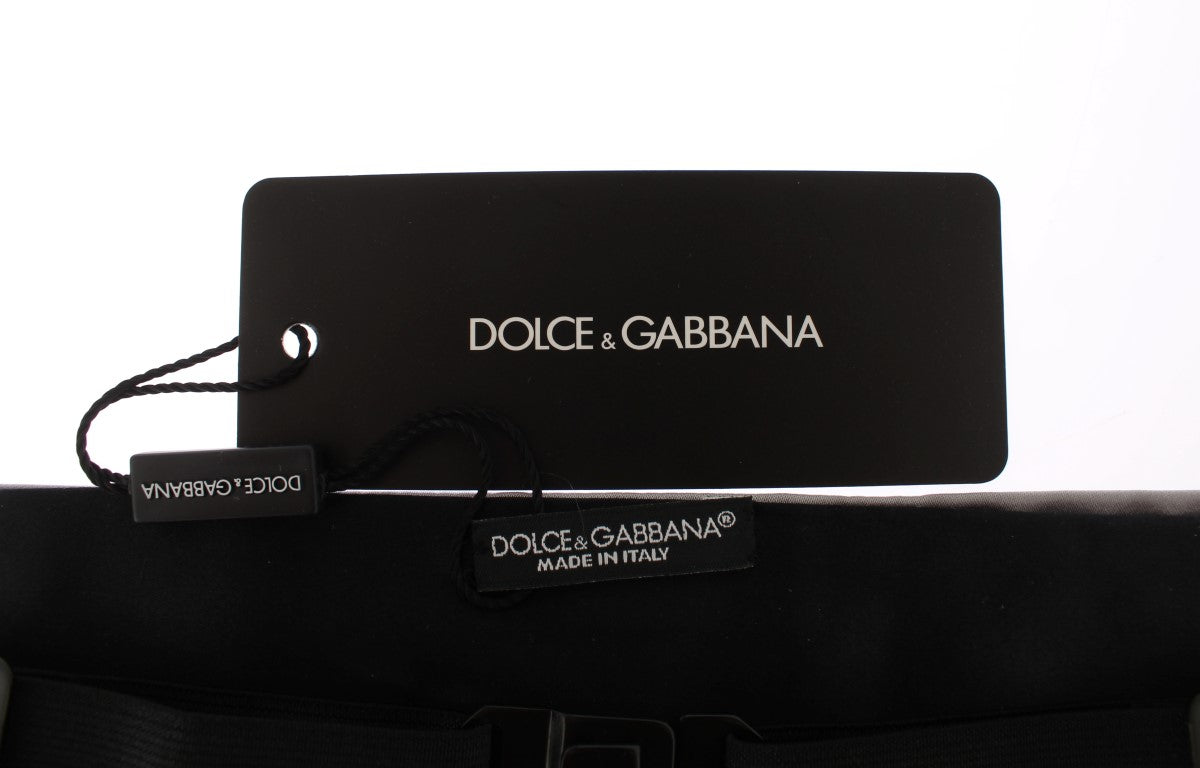 Ceinture élégante en soie argentée Dolce & Gabbana