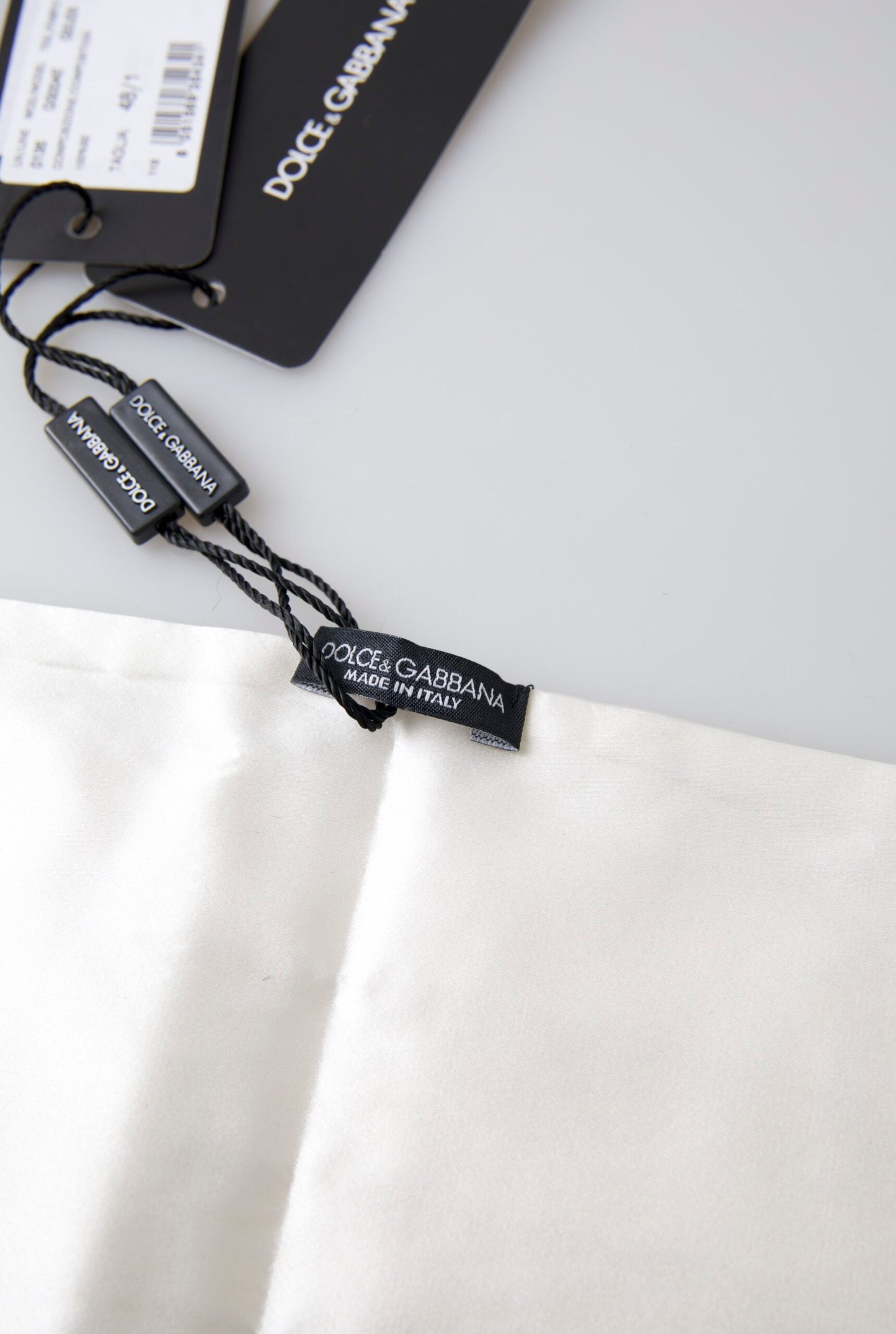 Ceinture élégante en soie blanche Dolce & Gabbana