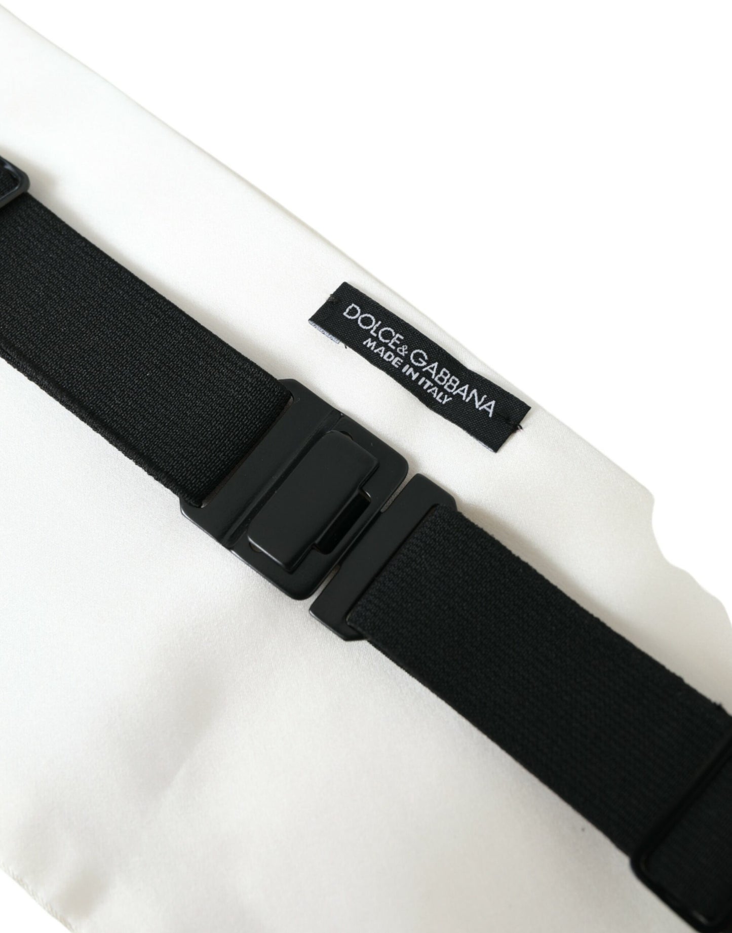 Ceinture large en soie blanche Dolce & Gabbana pour homme