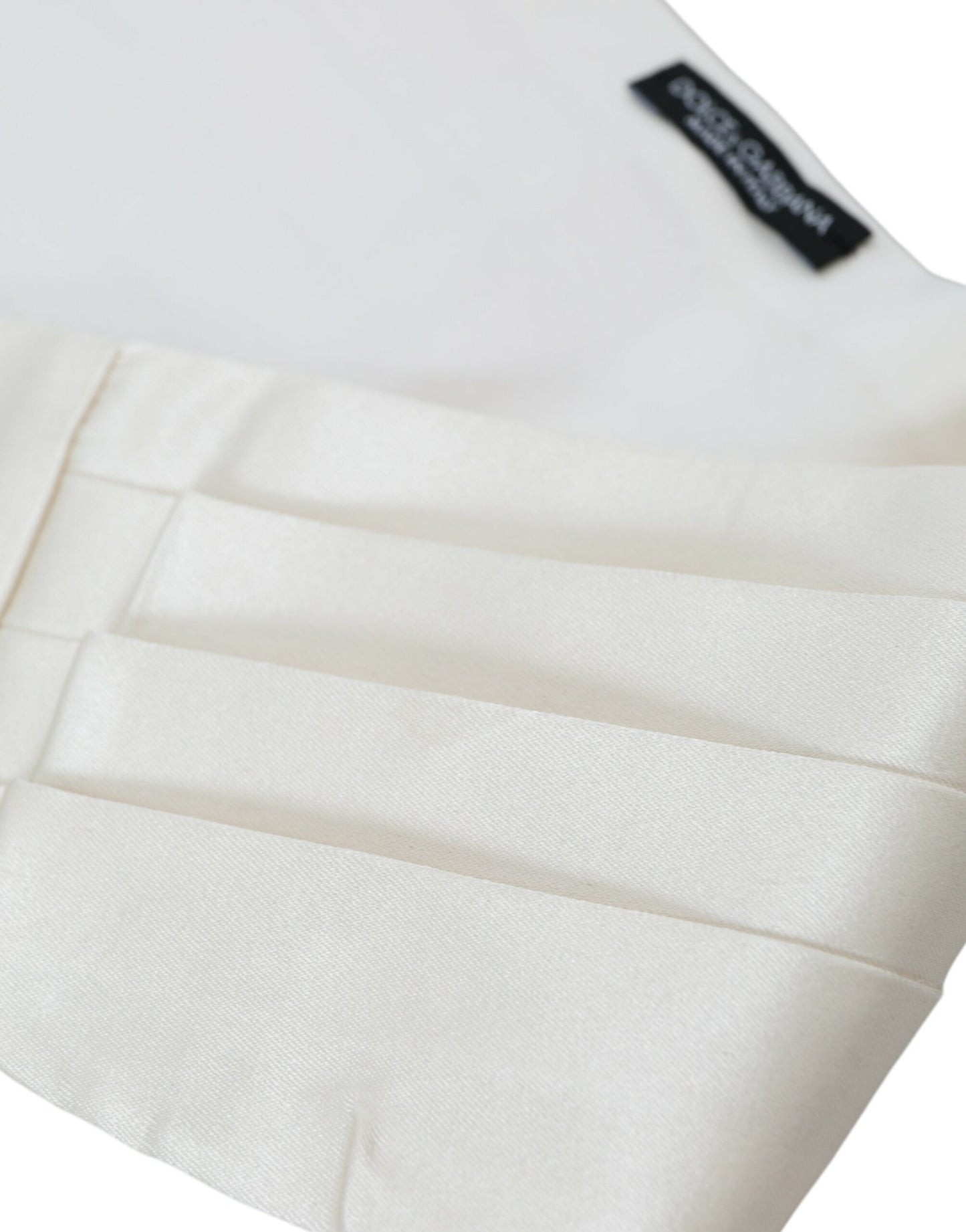 Ceinture large en soie blanche Dolce & Gabbana pour homme