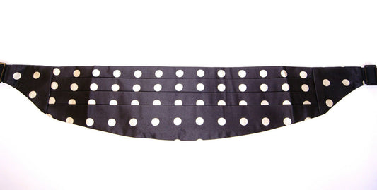 Ceinture élégante en soie noire à pois Dolce &amp; Gabbana