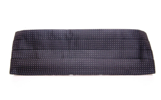 Dolce &amp; Gabbana Élégante ceinture de smoking en soie noire à pois