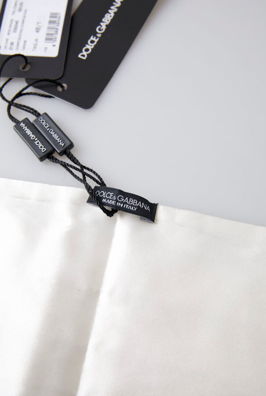 Ceinture élégante en soie blanche Dolce &amp; Gabbana